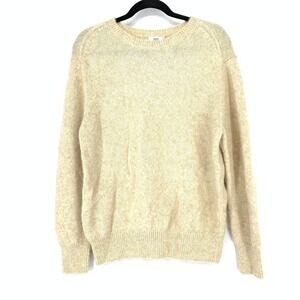 CLOSED Womens Size Medium Sweater Royal Baby Alpaca Mix Pullover Oatmeal Cream